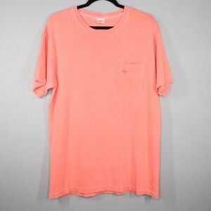 Noah T Mens Size Medium Salmon Short Sleeve Crew Neck 100% Cotton T-Shirt